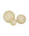 Cosmoliving By Cosmopolitan Metal Sculpture, Set Of 3 In Gold-tone