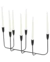 Cosmoliving By Cosmopolitan Metal Tapered 7 Plate Candelabra In Black