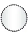 Cosmoliving By Cosmopolitan Metal Wall Mirror With Beaded Detailing In Grey