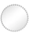 Cosmoliving By Cosmopolitan Metal Wall Mirror With Beaded Detailing In Silver