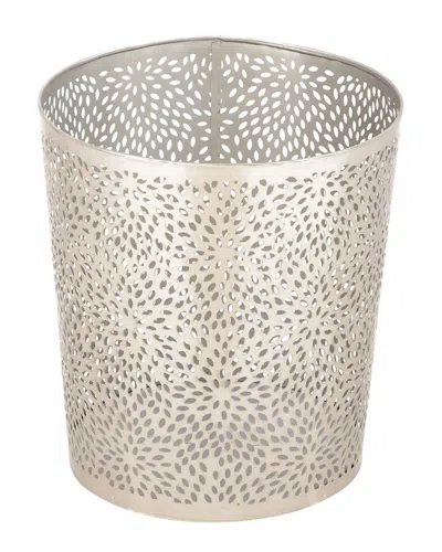 Cosmoliving By Cosmopolitan Metal Waste Can In Gray