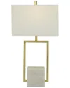 Cosmoliving By Cosmopolitan Modern Marble White Table Lamp In White