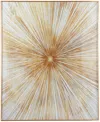 Cosmoliving By Cosmopolitan Porcelain Radial Starburst Framed Wall Art With Gold-tone Aluminum Frame, 39.50" X 2 In Gold