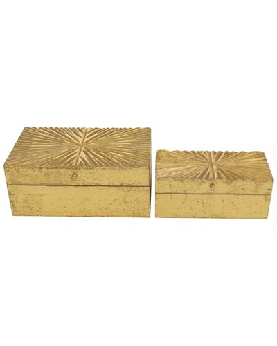 Cosmoliving By Cosmopolitan Set Of 2 Decorative Boxes