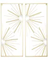 Cosmoliving By Cosmopolitan Set Of 2 Geometric Metal Half Moon Mirror Wall Decor With Frame In Gold