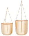 COSMOLIVING BY COSMOPOLITAN COSMOLIVING BY COSMOPOLITAN SET OF 2 HANGING DOME WALL PLANTERS