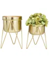 Cosmoliving By Cosmopolitan Set Of 2 Planters