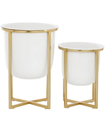 Cosmoliving By Cosmopolitan Set Of 2 Planters