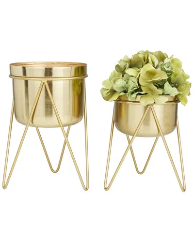 Cosmoliving By Cosmopolitan Set Of 2 Planters In Multi