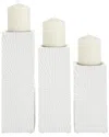 Cosmoliving By Cosmopolitan Set Of 3 Candle Holders