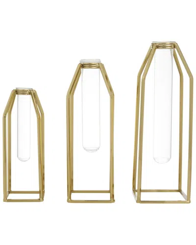 Cosmoliving By Cosmopolitan Set Of 3 Decor In Gold