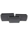 Cosmoliving By Cosmopolitan Set Of 3 Grey Planter In Grey