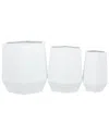 Cosmoliving By Cosmopolitan Set Of 3 Planters In White