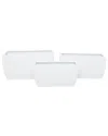 Cosmoliving By Cosmopolitan Set Of 3 Planters In White