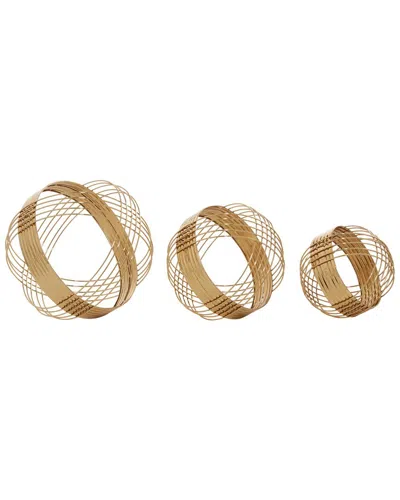 Cosmoliving By Cosmopolitan Set Of 3 Sphere Sculptures