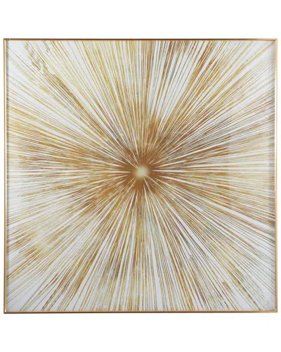 Cosmoliving By Cosmopolitan Starburst Porcelain Radial Framed Wall Art In Multicolor