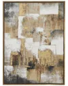 Cosmoliving By Cosmopolitan Wood Framed Abstract Wall Art In Gold