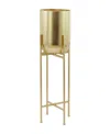 Cosmoliving Metal Indoor Outdoor Dome Planter With Removable Stand In Gold