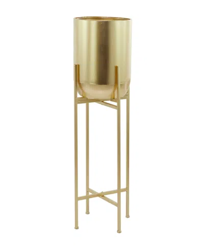 Cosmoliving Metal Indoor Outdoor Dome Planter With Removable Stand In Gold