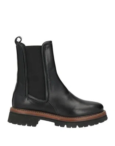 Cosmoparis Woman Ankle Boots Black Size 10 Leather