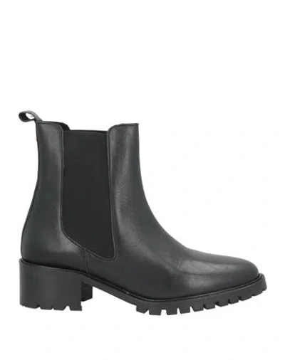 Cosmoparis Woman Ankle Boots Black Size 11 Leather