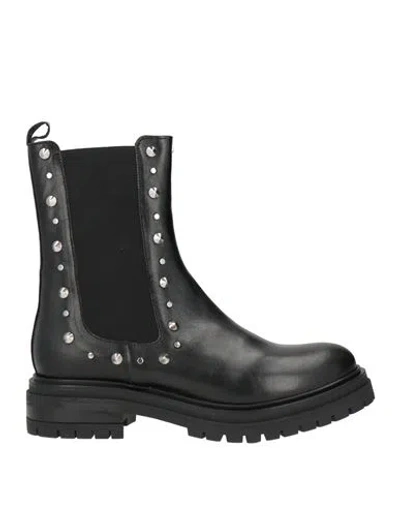 Cosmoparis Woman Ankle Boots Black Size 9 Leather