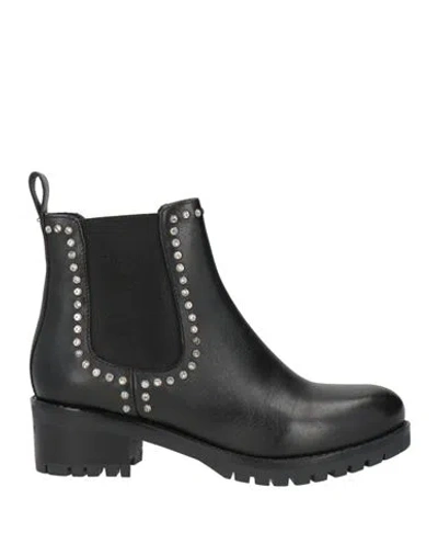 Cosmoparis Woman Ankle Boots Black Size 9 Leather