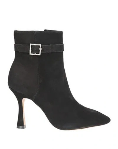 Cosmoparis Woman Ankle Boots Black Size 9 Leather