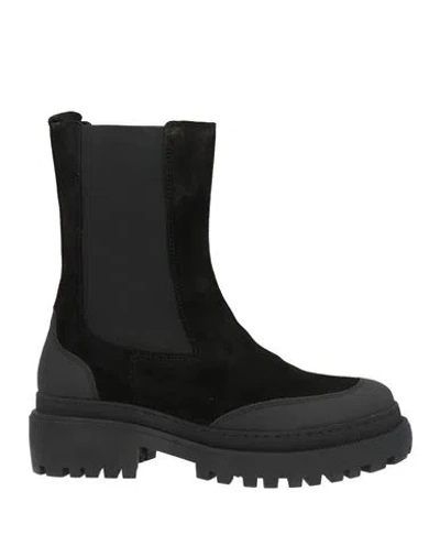 Cosmoparis Woman Ankle Boots Black Size 9 Leather