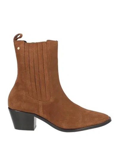 Cosmoparis Woman Ankle Boots Brown Size 9 Leather