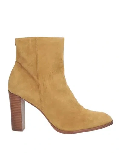 Cosmoparis Woman Ankle Boots Mustard Size 9 Leather In Yellow