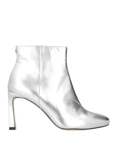 Cosmoparis Woman Ankle Boots Silver Size 7 Leather