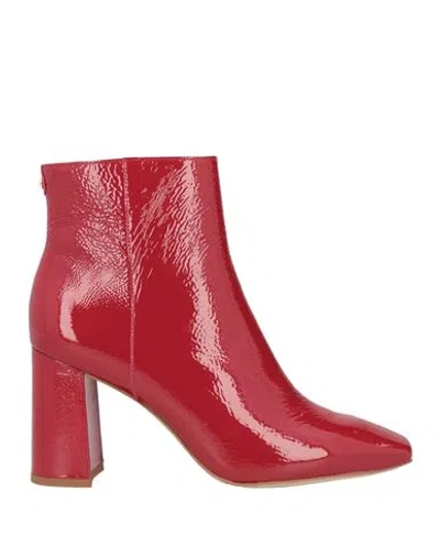 Cosmoparis Woman Ankle Boots Tomato Red Size 6 Leather