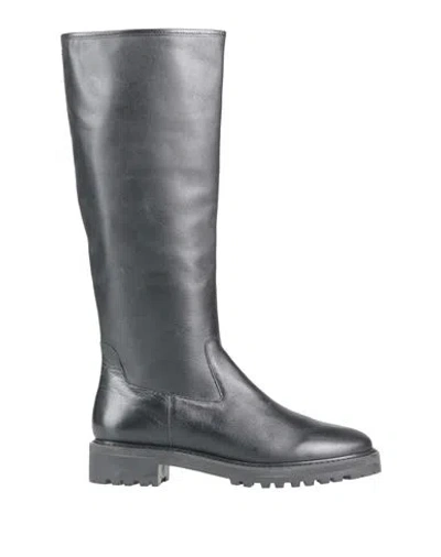 Cosmoparis Woman Boot Black Size 9 Leather In Multi