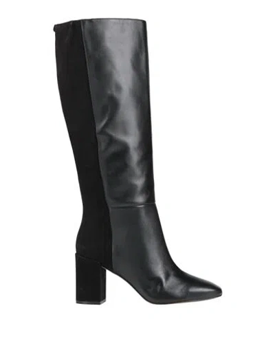Cosmoparis Woman Boot Black Size 9 Leather In Multi
