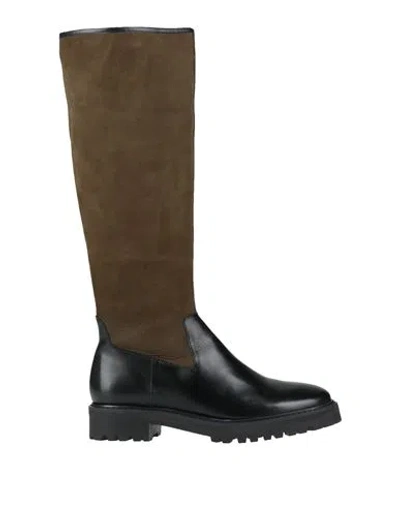 Cosmoparis Woman Boot Black Size 9 Leather In Multi