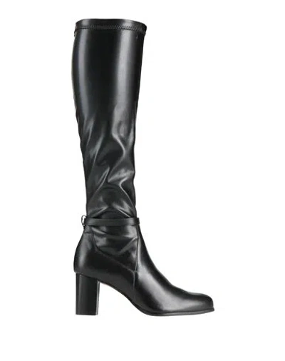 Cosmoparis Woman Boot Black Size 9 Leather, Synthetic Material