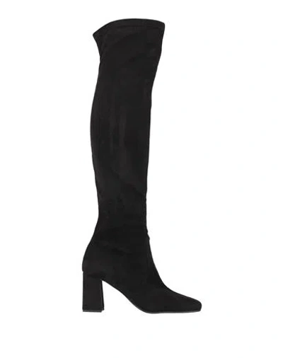 Cosmoparis Woman Boot Black Size 9 Textile Fibers