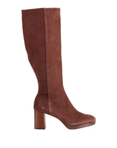 Cosmoparis Woman Boot Brown Size 9 Leather