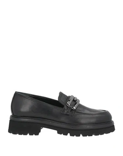 Cosmoparis Woman Loafers Black Size 10 Leather
