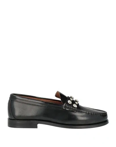 Cosmoparis Woman Loafers Black Size 11 Leather