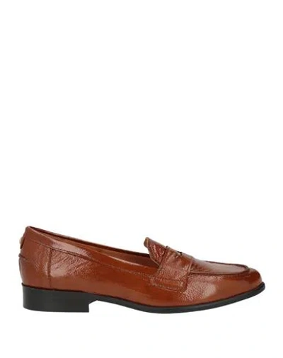 Cosmoparis Woman Loafers Brown Size 9 Leather