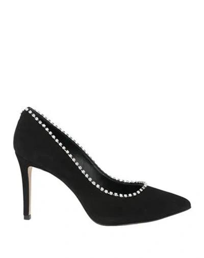Cosmoparis Woman Pumps Black Size 9 Leather In Multi