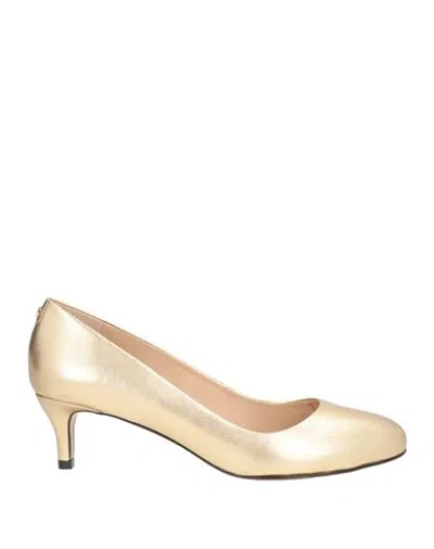Cosmoparis Woman Pumps Gold Size 9 Leather