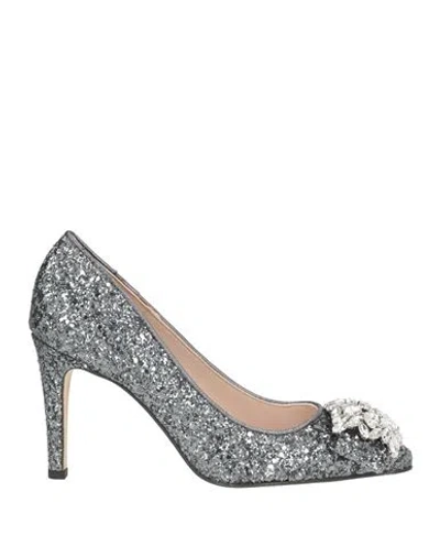 Cosmoparis Woman Pumps Grey Size 9 Textile Fibers