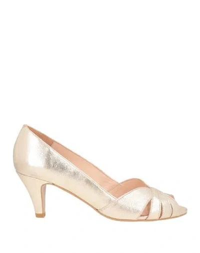 Cosmoparis Woman Pumps Platinum Size 10 Leather In Grey