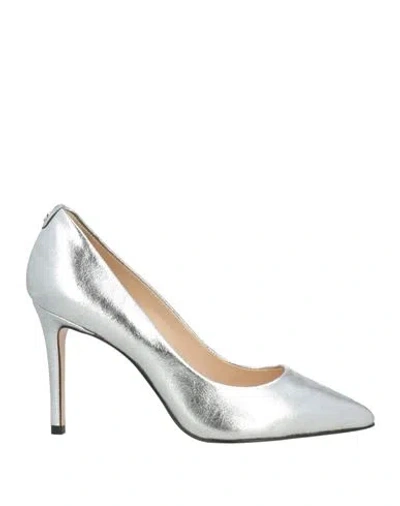 Cosmoparis Woman Pumps Silver Size 6 Leather