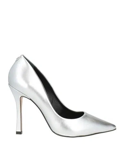 Cosmoparis Woman Pumps Silver Size 9 Leather