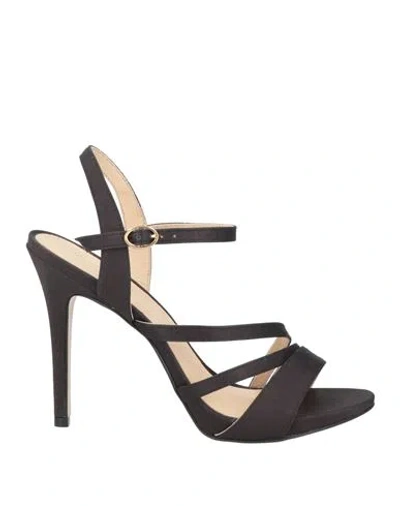 Cosmoparis Woman Sandals Black Size 12 Textile Fibers