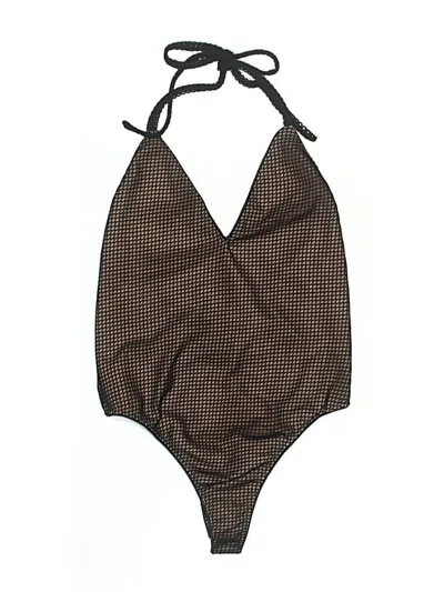 Pre-owned Cosmopolitan Dress The Population Bodysuit In Brown
